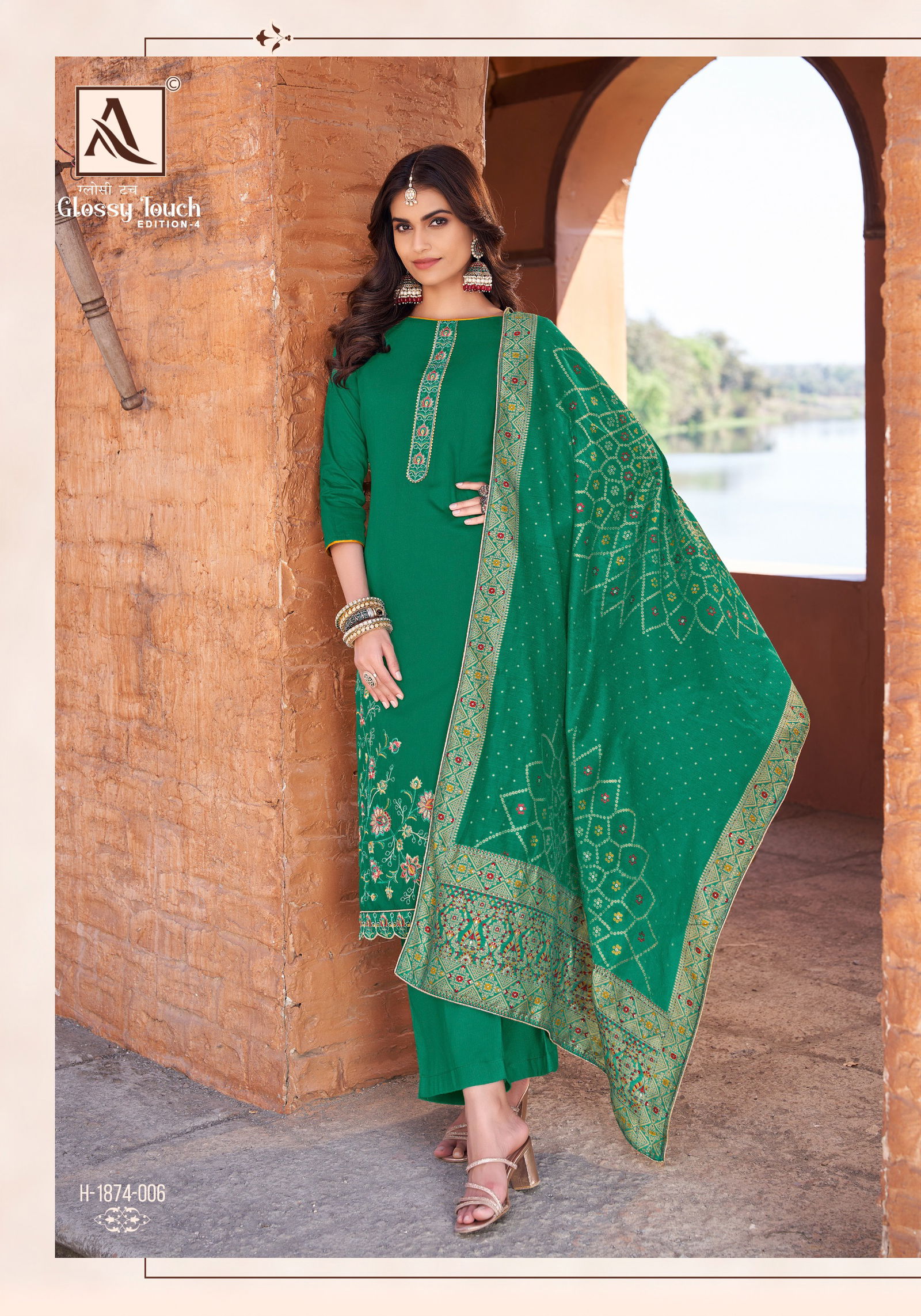 Glossy Touch Edition 4 By Alok Suit Zam Embroidery Dress Material Orders In India
